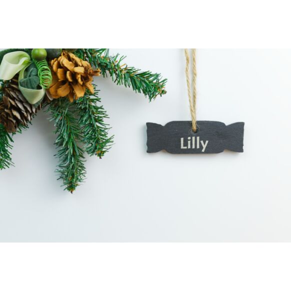 Personalised Slate Christmas Decoration - Sweet